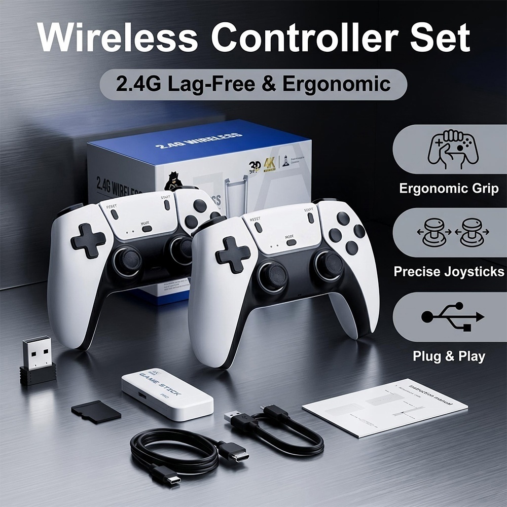 Gaming Console Emulator - Two-Player Competitive Game Console TV 4K