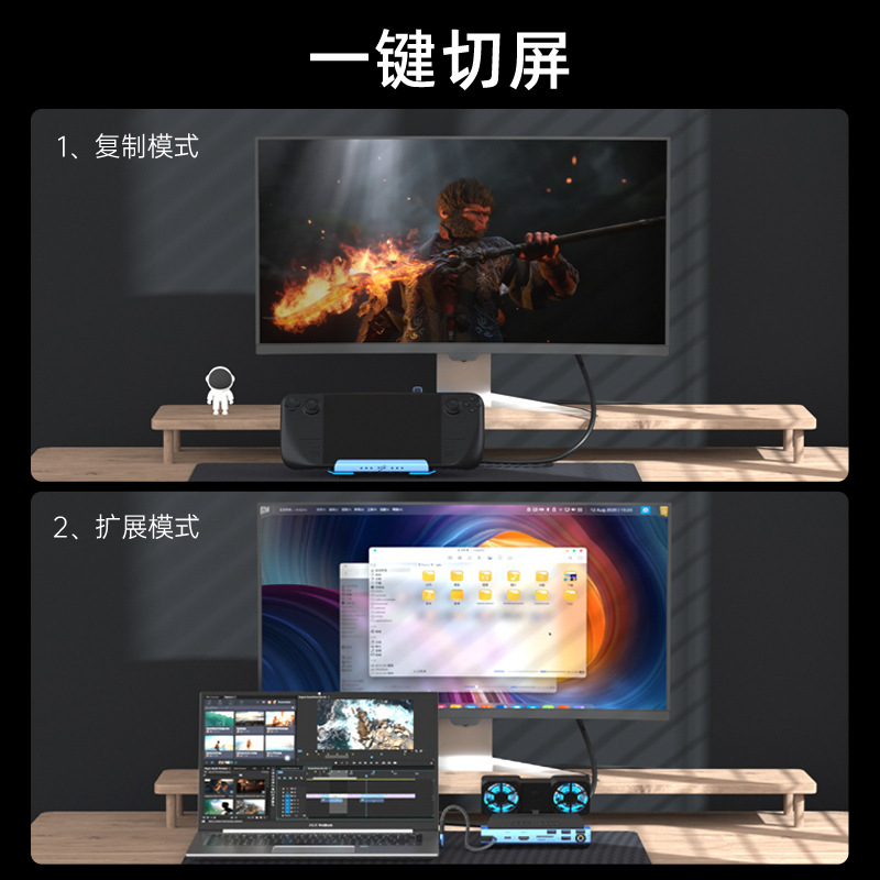 USB-C Dual Fan Gaming Dock Sta - đánh giá và giá Gaming Console With Games