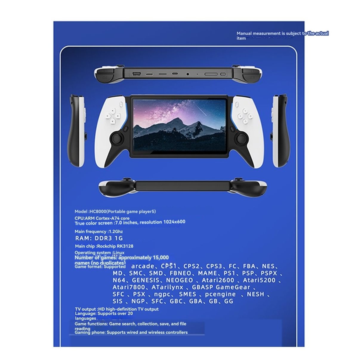 Y828A~!#7Inch Dual Joystick Ha - đánh giá và giá Gaming Console Emulator